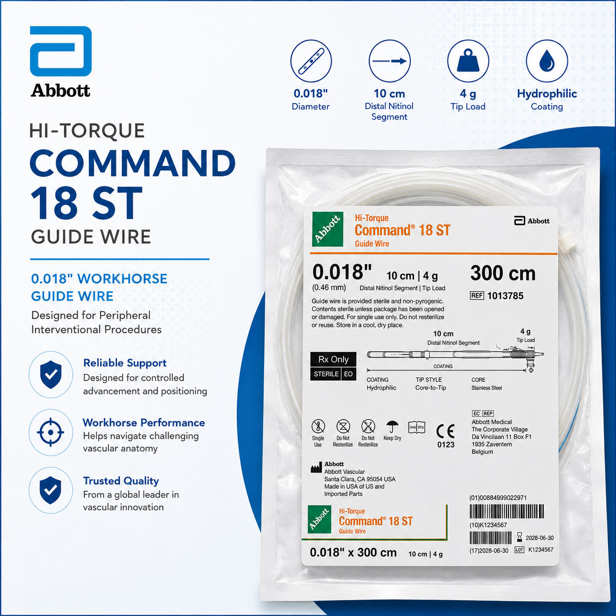 Buy Abbott Command Wire 18 st from satya sales leading supplier of Abbott across India